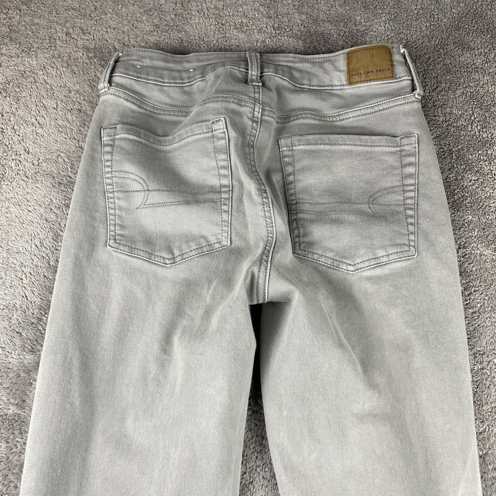 American Eagle Super Stretch High Rise Jegging Jeans Womens 6 R Gray - Picture 13 of 15